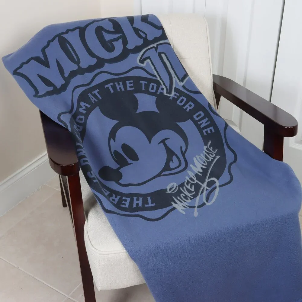 Disney Store Mickey Mouse Blanket Blue 52